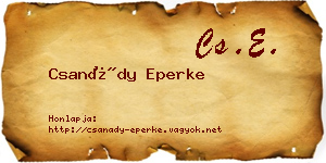 Csanády Eperke névjegykártya